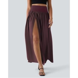 HALARA Breezeful High Waisted Split 2-in-1 Flowy Quick Dry Maxi Casual Skirt